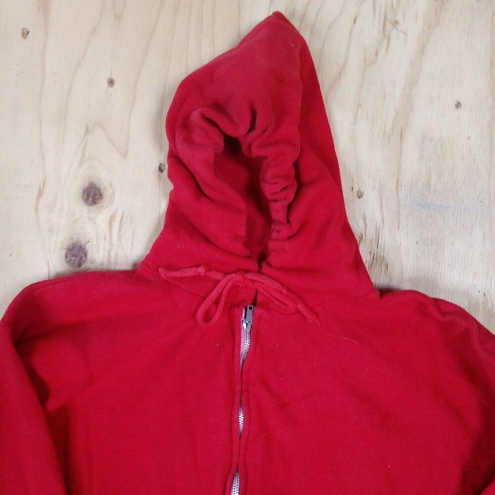 Vintage Blank Hoodie Sweatshirt 50/50 Red